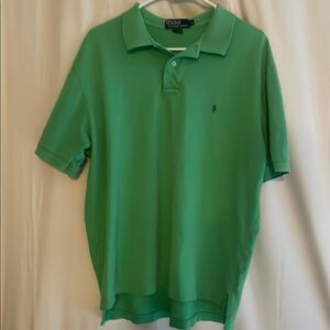 Polo Ralph Lauren Green Polo with Classic Collar and Relaxed Fit